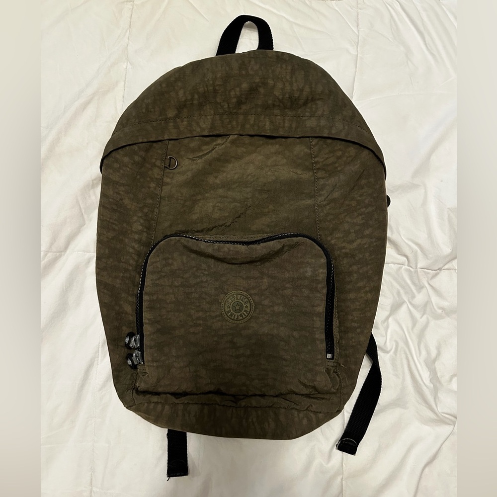 Kipling Olive Green Backpack